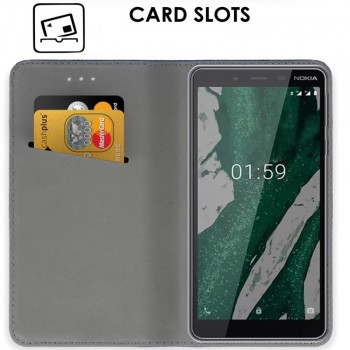 Telone atverčiamas dėklas - juodos spalvos (NOKIA 1 PLUS)